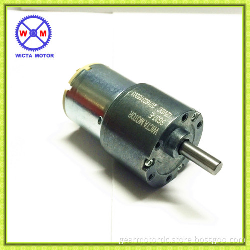 Powerful OD 37mm diam 1000rpm long lifetime 12 Volt dc motors with gearbox
